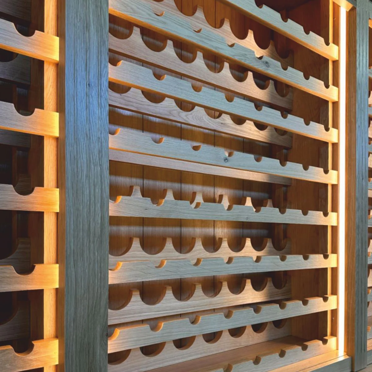 Casa Padrino gabinete de vino de estilo campestre gris / marr¨®n 300 cm - Muebles de bar de estilo campestre