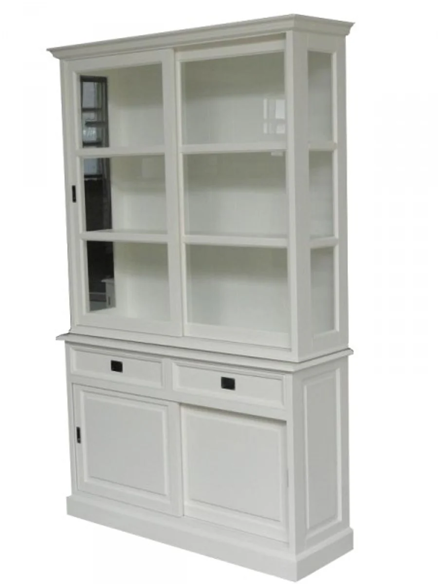 Large Shabby chic country house style cabinet with 2 doors and 2 drawers - buffet cabinet - wardrobe dining room