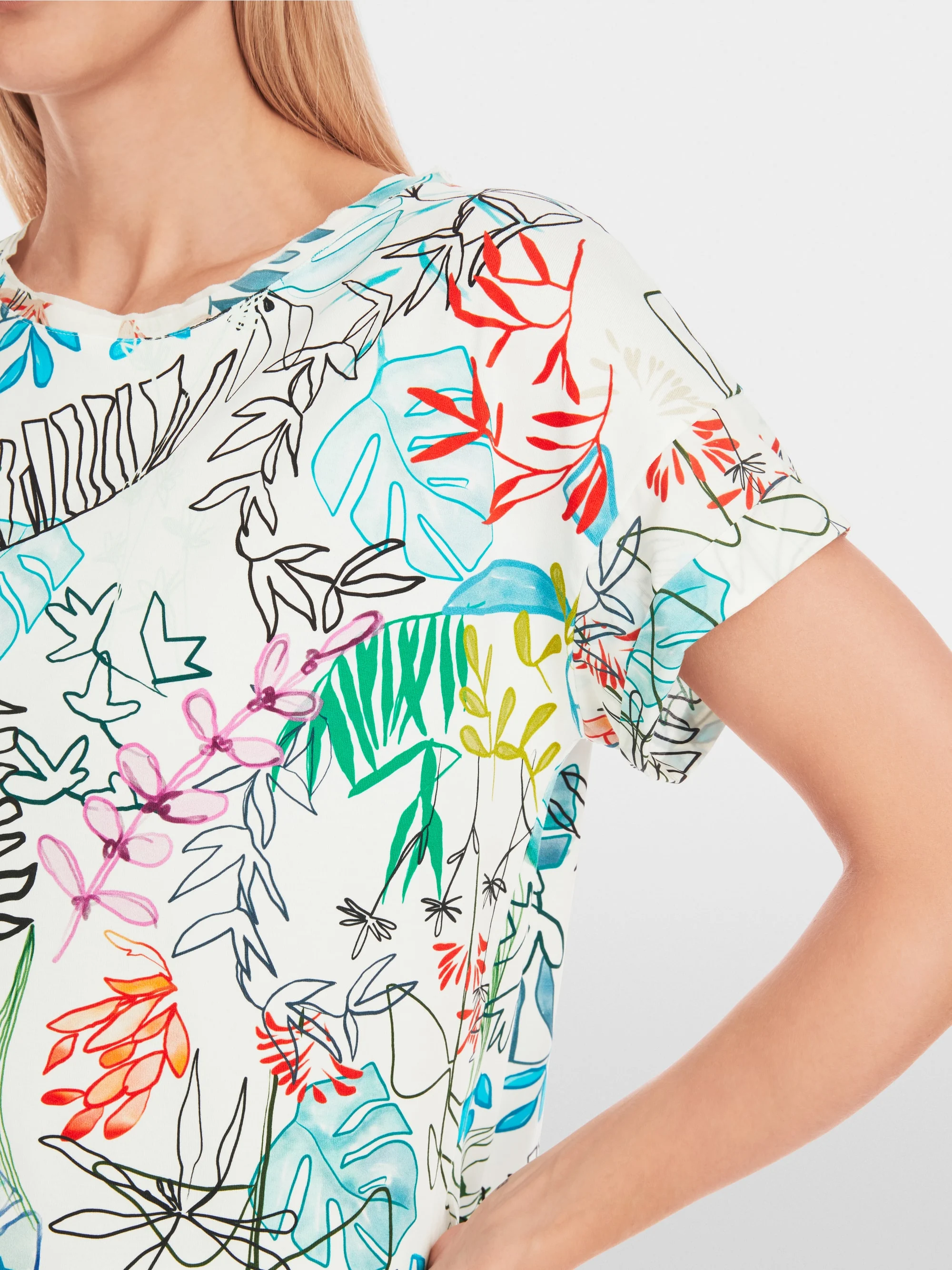 Marc-Cain Oversized T-shirt with leaf design