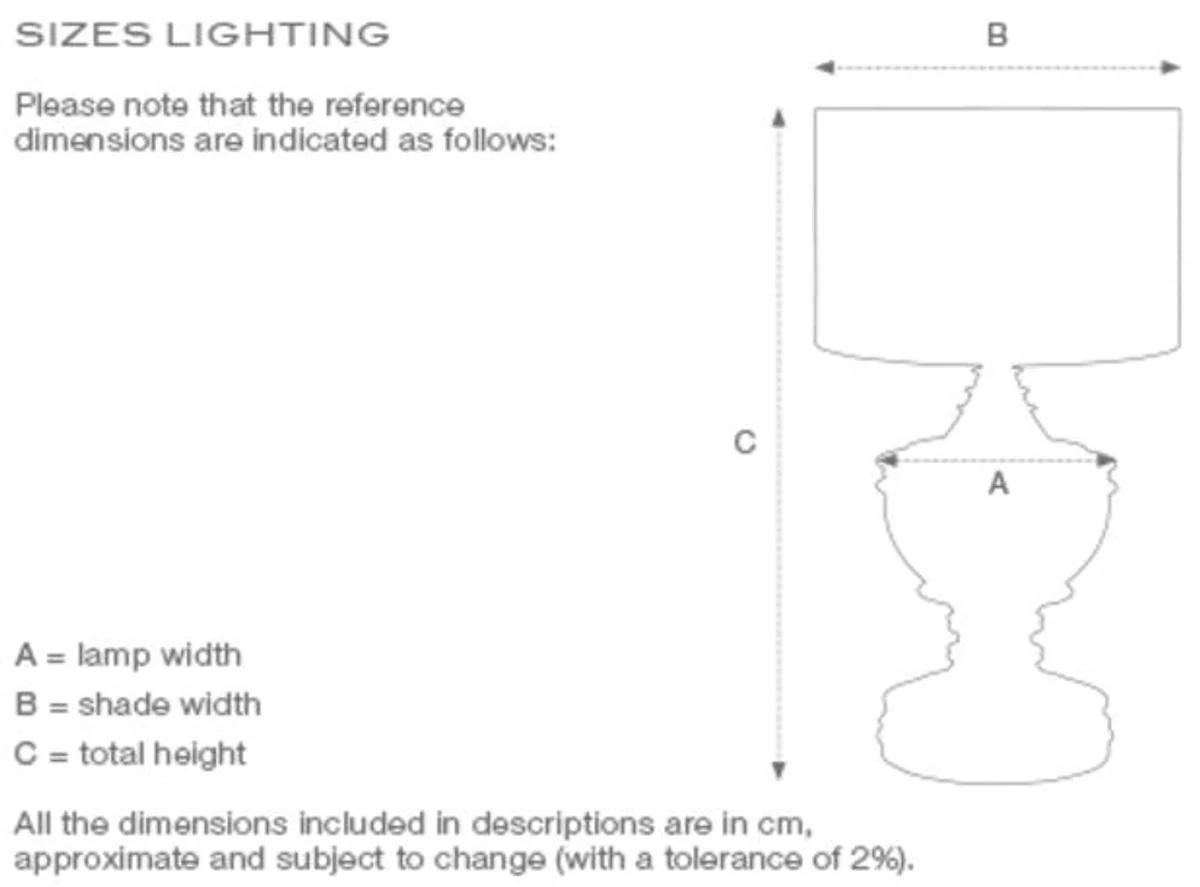 Casa Padrino l¨¢mpara de mesa de lujo 17 x 43 x H. 74 cm - muebles de sala