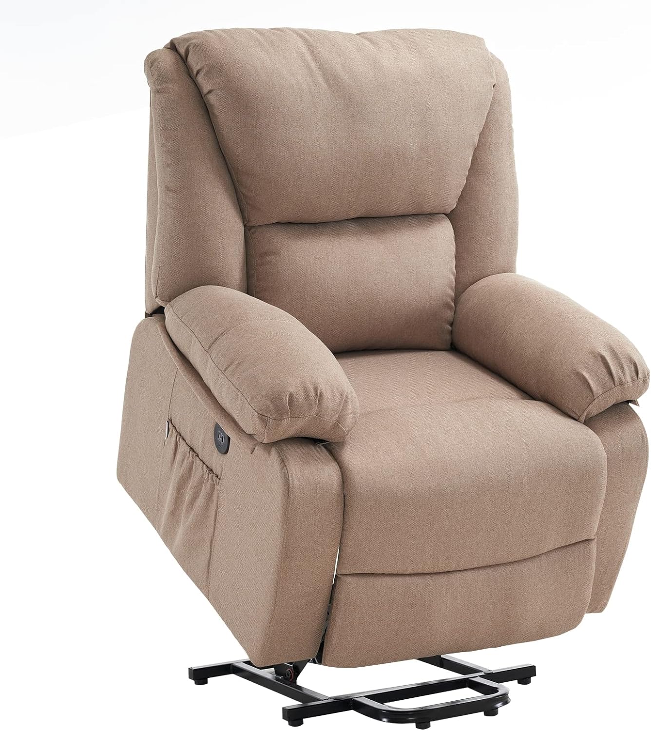 ECODE Sill��n de Masaje Relax Elevador Levantapersonas Stelvio, Reclinaci��n El��ctrica 160, Funci��n Calor, Programas Auto, Vibro Ondulaci��n, 2 Puertos USB de Recarga, A++, ECO-8520UP (Beige)