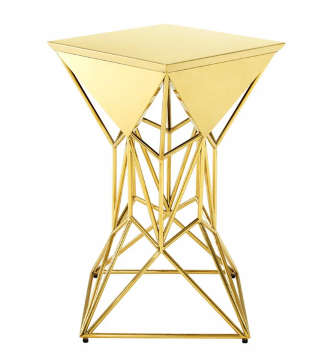 Casa Padrino luxury art deco designer side table gold 36 x 36 x H. 60 cm - Luxury Designer Table