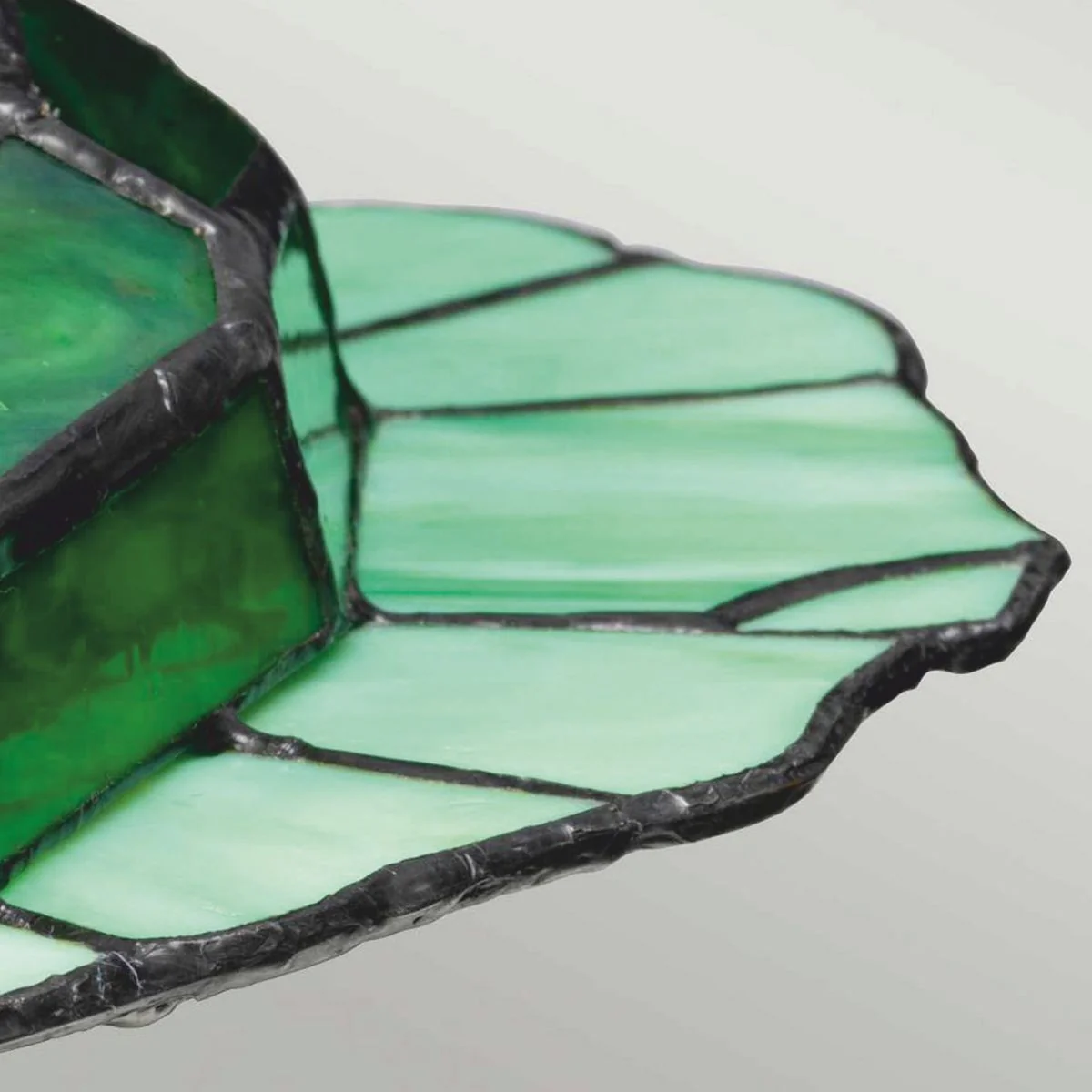 Casa Padrino l¨¢mpara de mesa LED Tiffany de lujo rana verde - Luces Decorativas Tiffany