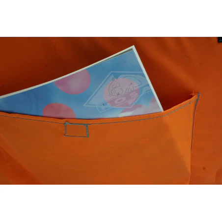 Hosa Tumbona de playa plegable RESPALDO RECLINABLE y reposacabezas - naranja