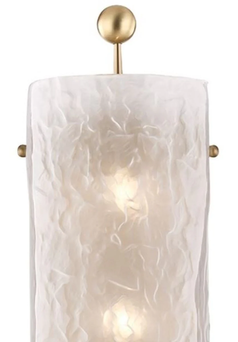 Casa Padrino lámpara de pared de lujo latón antiguo / blanco 15,9 x 12 x H. 68,6 cm - Lámpara de Pared para Hotel y Restaurante - Calidad de Lujo