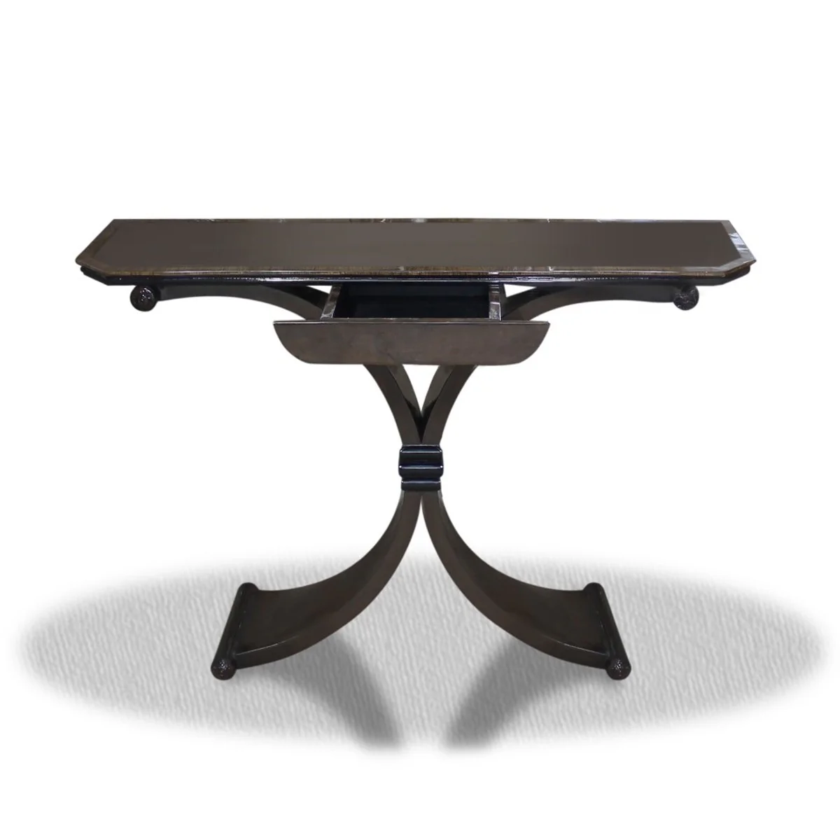 Casa Padrino side table with drawer black 100 x 35 x H. 85 cm - Luxury Side Table