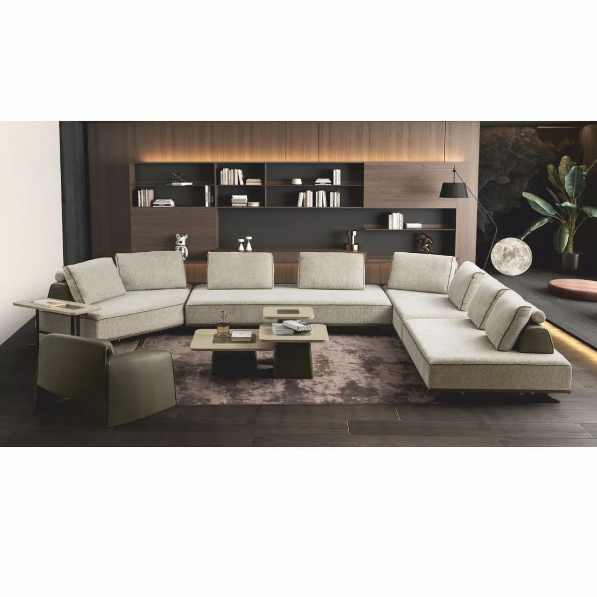 Casa Padrino sill¨®n de lujo de cuero artificial verde 90 cm - Muebles de sal¨®n y hotel