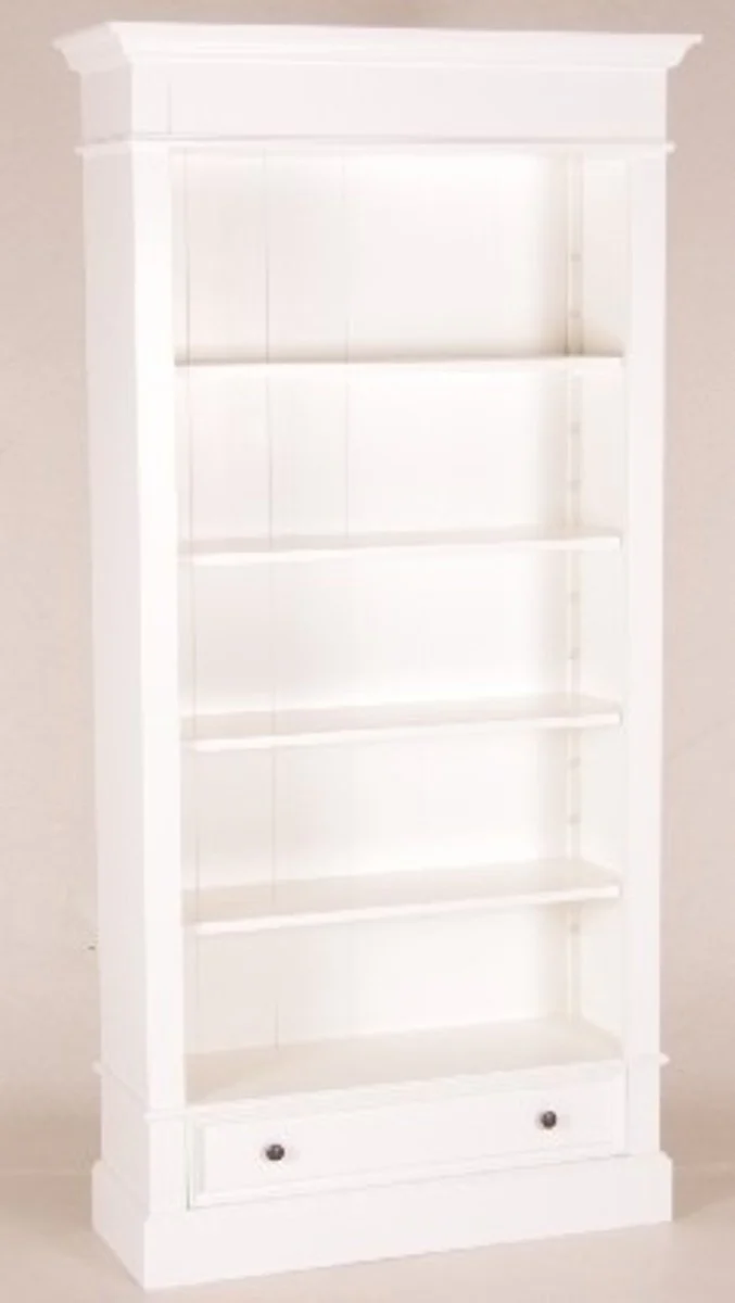 Casa Padrino Shabby Chic Country Style Bookcase White B 100 H 200 cm cabinet
