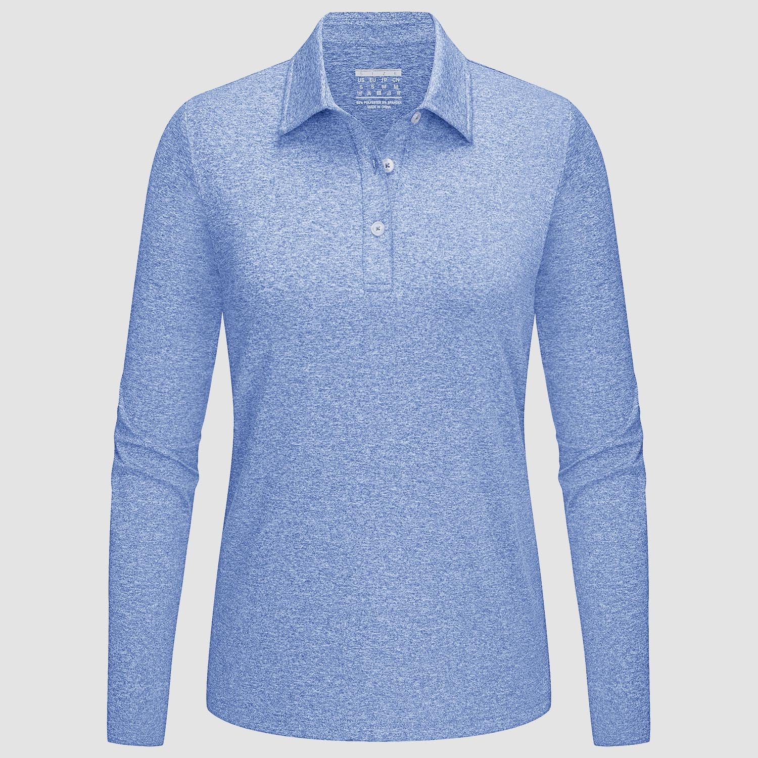 Women's Polo Shirts Long Sleeve UPF 50+ Sun Protection Golf Shirts Quick Dry Athletic Workout Collared Shirt