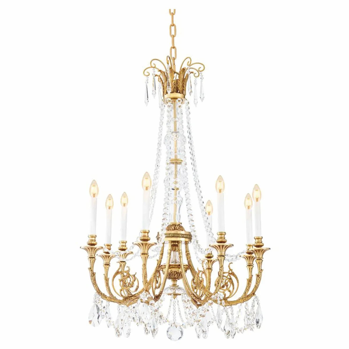 Casa Padrino ara?a de luces de cristal barroco de lujo oro antiguo ? 80 x A. 116 cm - Calidad de lujo