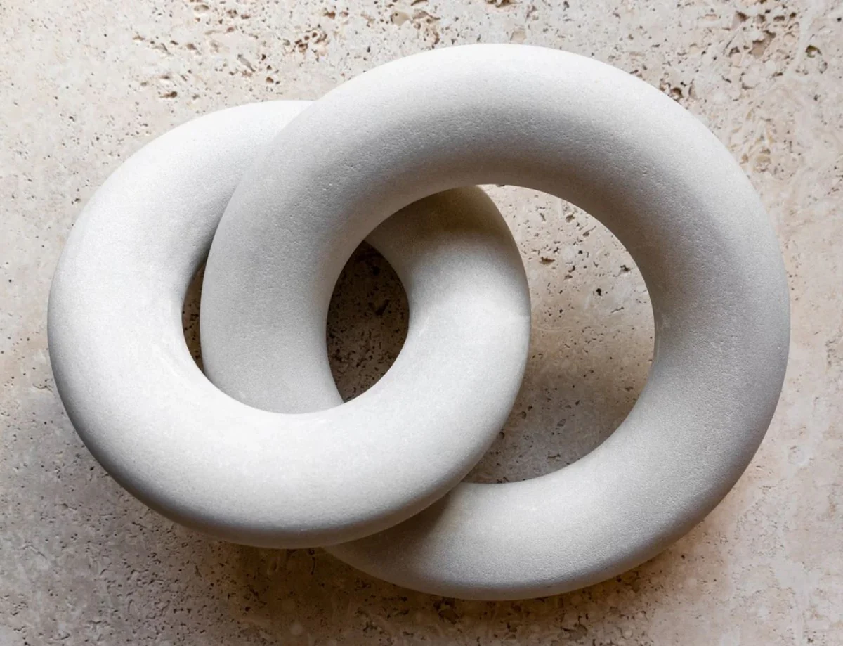 Casa Padrino objeto decorativo de arenisca de lujo anillos crema-beige - Decoraci¨®n de sal¨®n