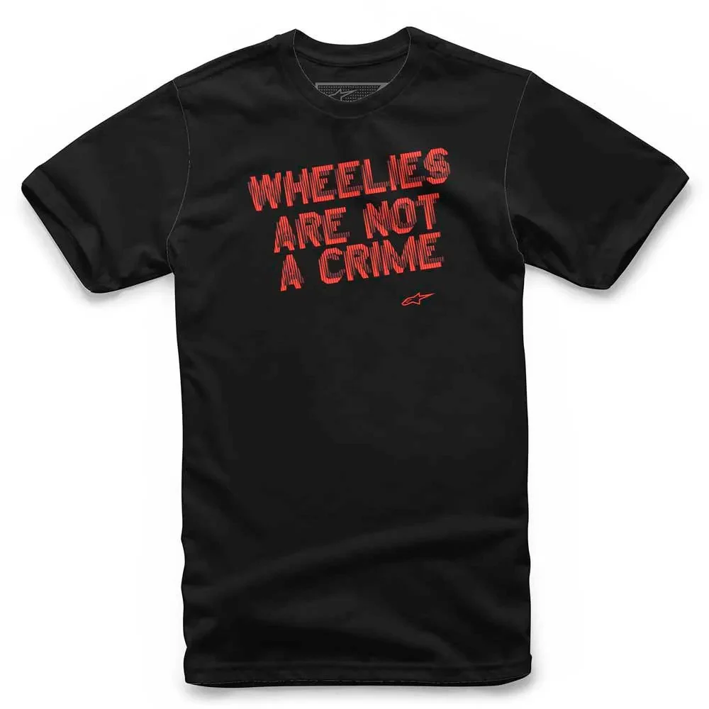 CAMISETA ALPINESTARS WHEELIES NEGRO