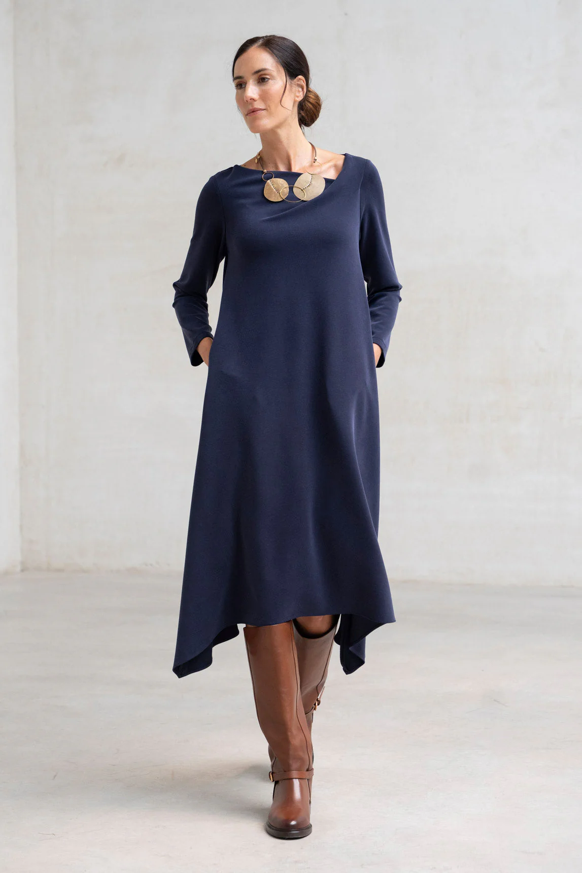 Rivera-spain Vestido Livia marino