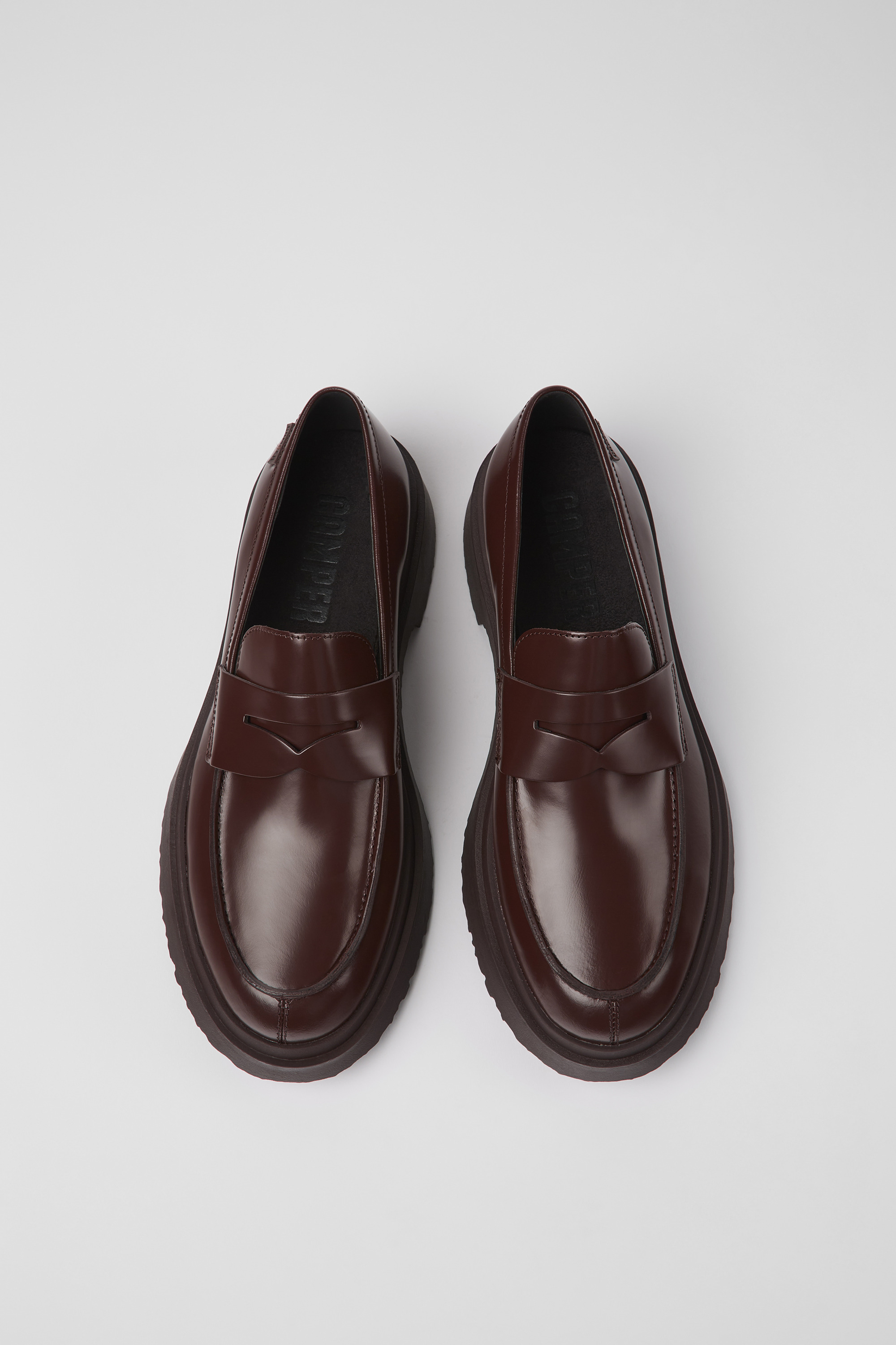 Walden - Burgundy leather loafers for men