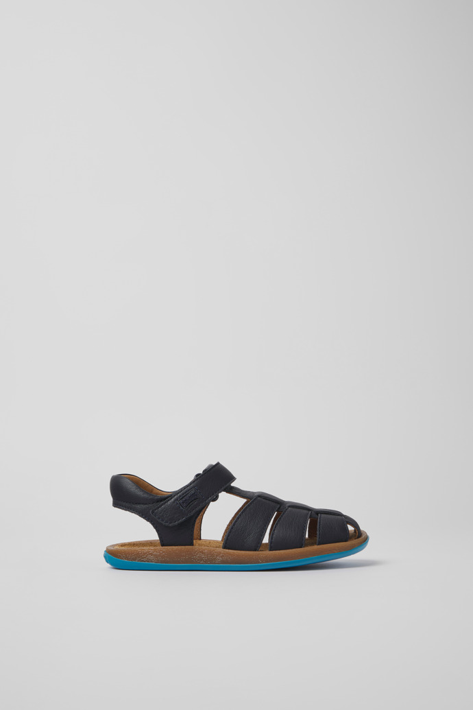 Bicho Blue leather sandals for boys