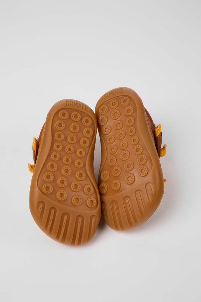 Peu Brown leather shoes for children