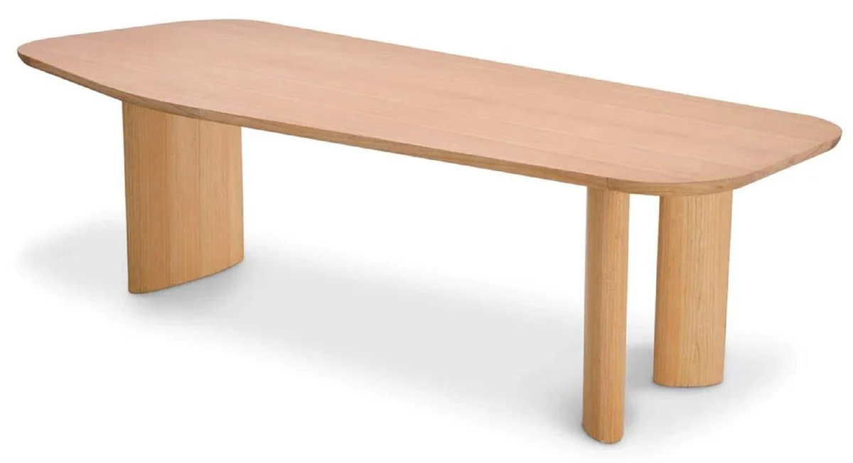 Casa Padrino mesa de comedor de lujo natural 248 x 100 x A. 76,5 cm - Mesa de cocina rectangular de madera maciza - Muebles de comedor - Muebles de cocina - Muebles de lujo - Calidad de lujo