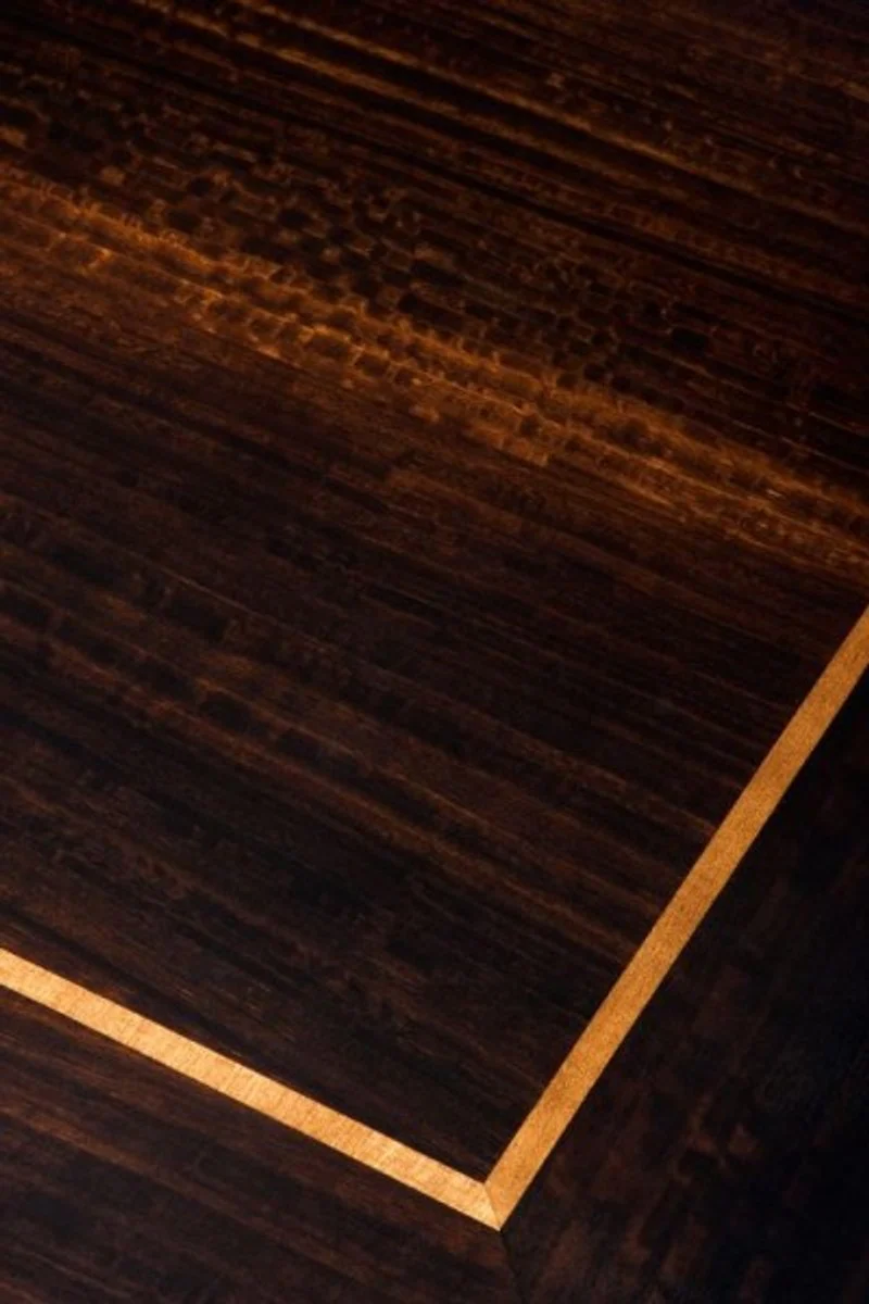 Casa Padrino Designer Luxury dining table brown glossy / chrome 220cm - dining table - conference table