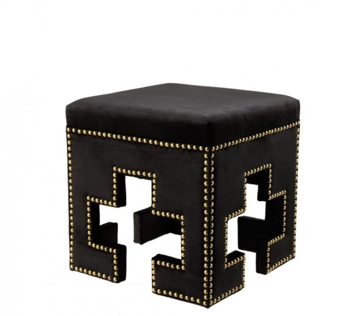 Casa Padrino luxury stool black 41 x 41 x H. 45 cm - Club Hotel Stool