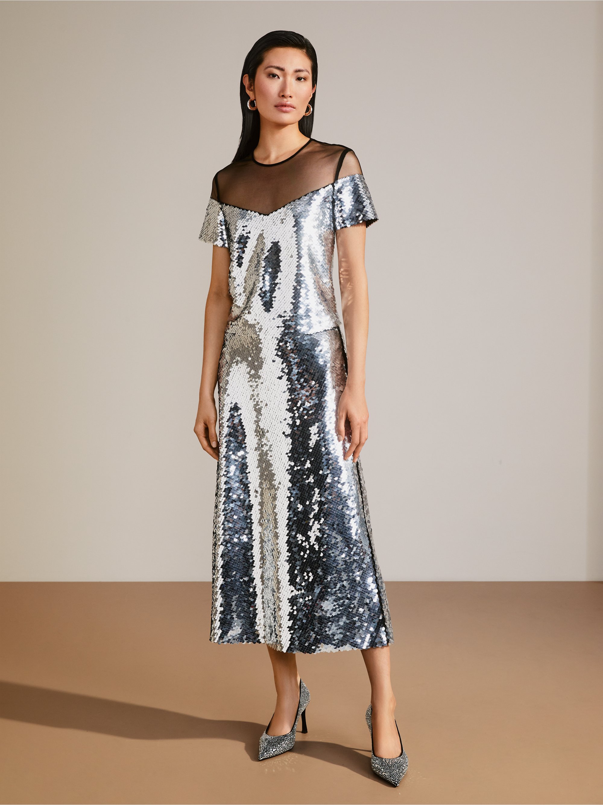 Marc-Cain Shiny blouse with sequins