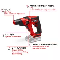 Cordless Rotary Hammer TE-HD 18/12 Li - Solo