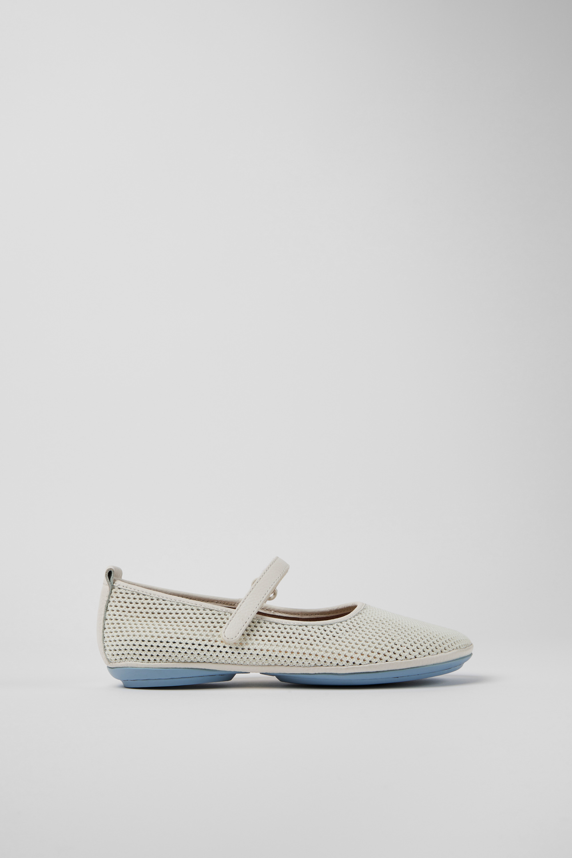 Right TENCEL - White TENCEL Lyocell and leather shoes for women