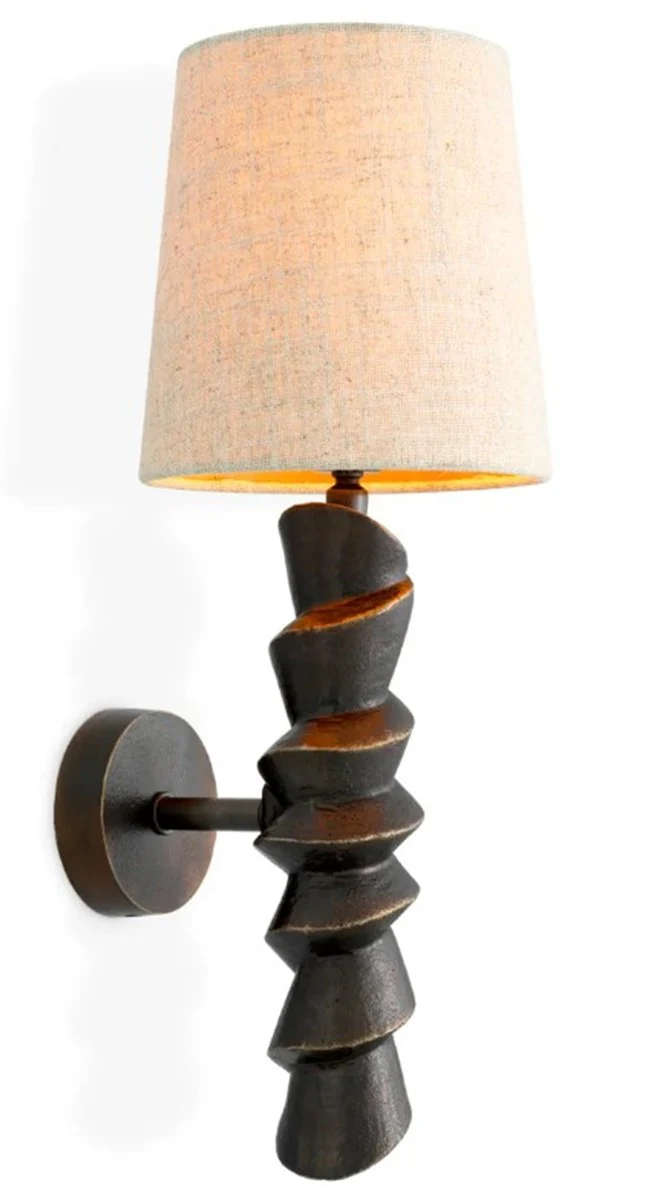 Casa Padrino aplique de lujo acabado en bronce L. 14,5 cm x P. 17 cm x A. 41,5 cm