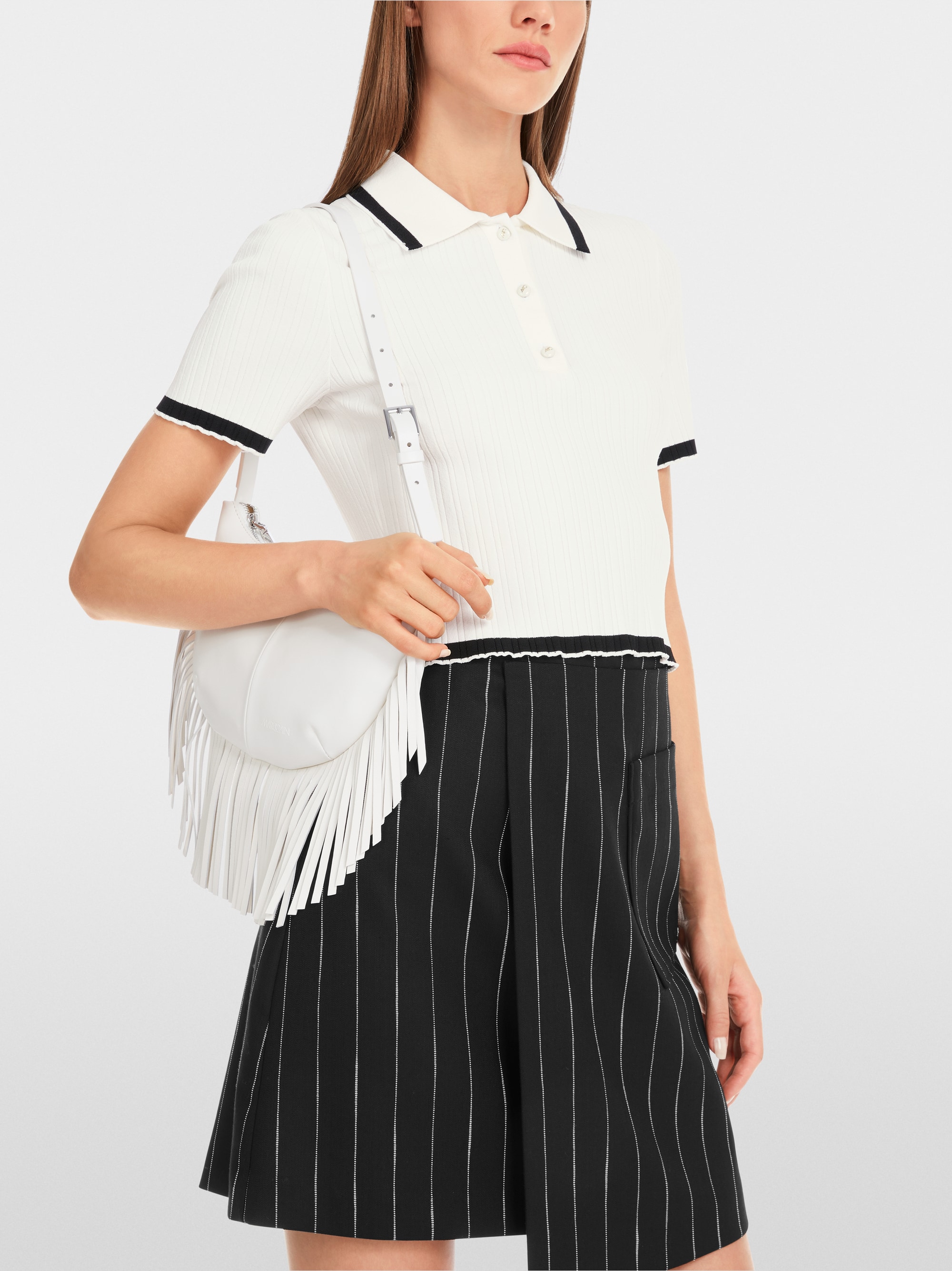 Marc-Cain Rethink Together Cropped Polo Shirt