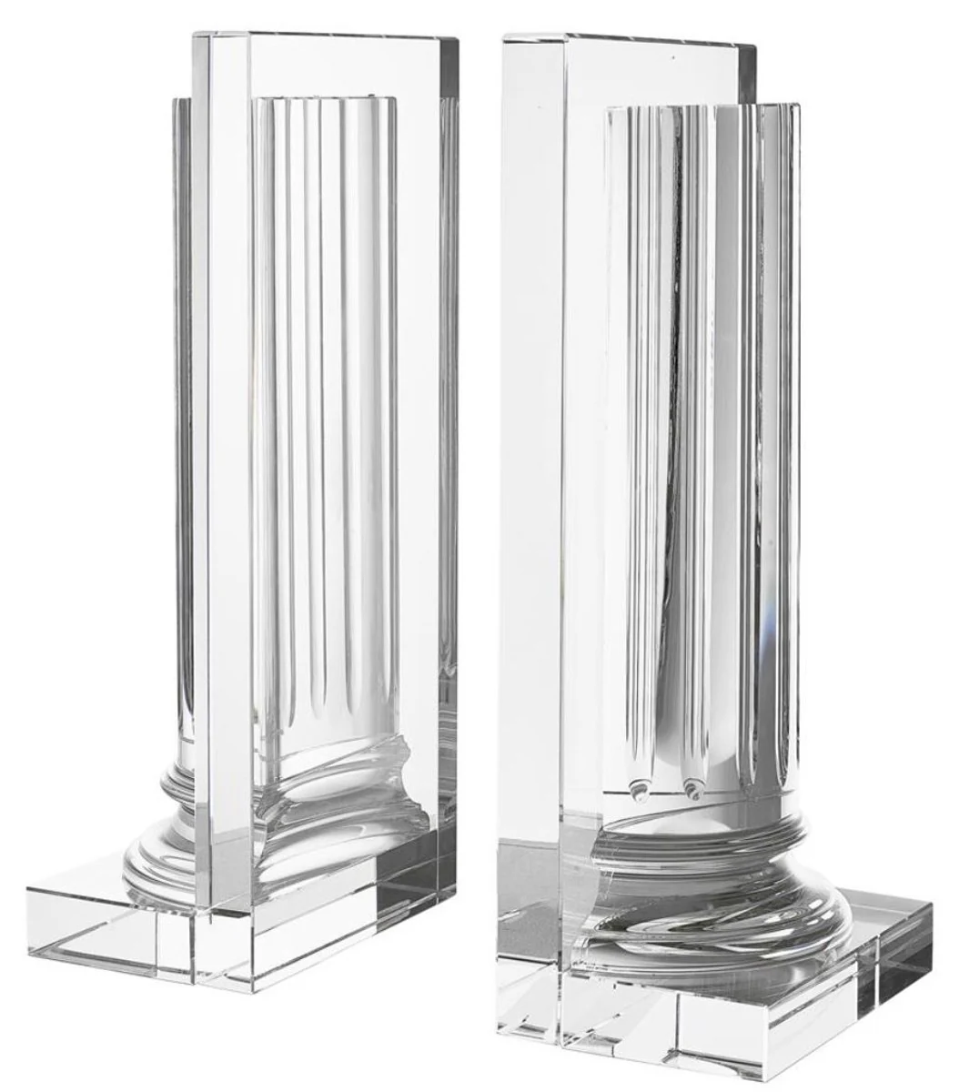 Casa Padrino sujetalibros de vidrio cristalino determinado de 17 x 11 x H. 38 cm - Hotel Deco diseñador