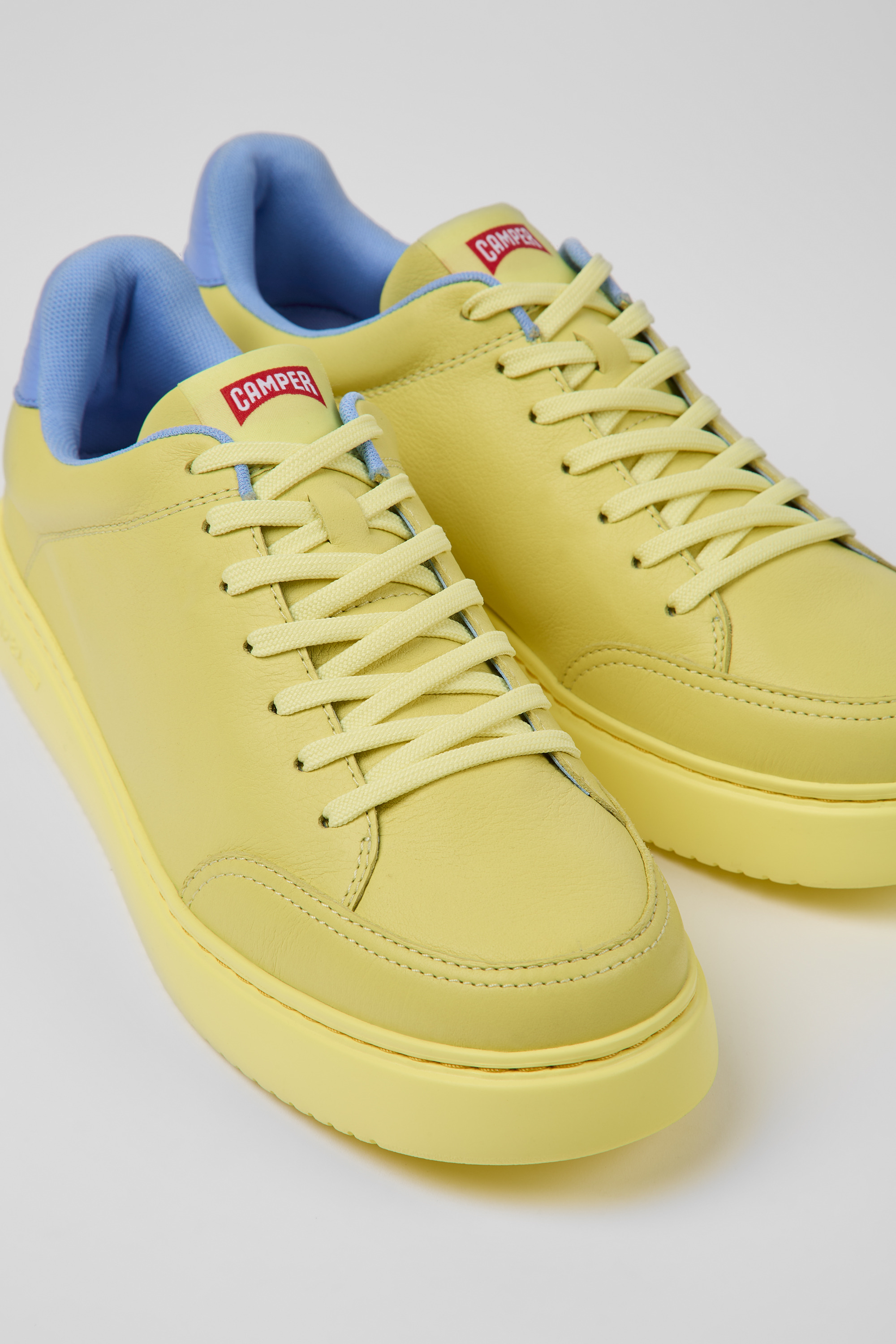 Runner K21 - Yellow leather sneakers for men