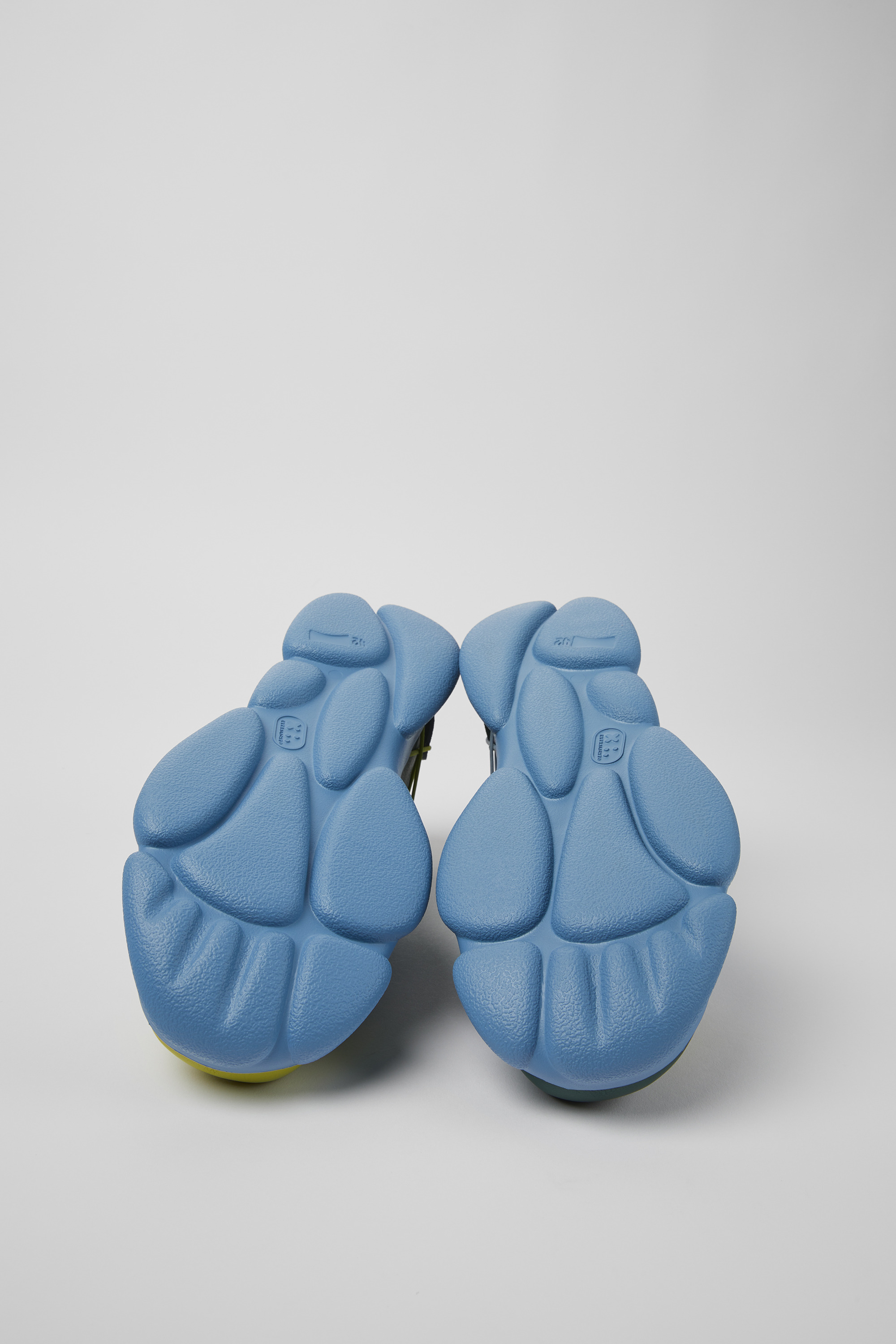 Twins - Multicolored leather and textile sneakers for men