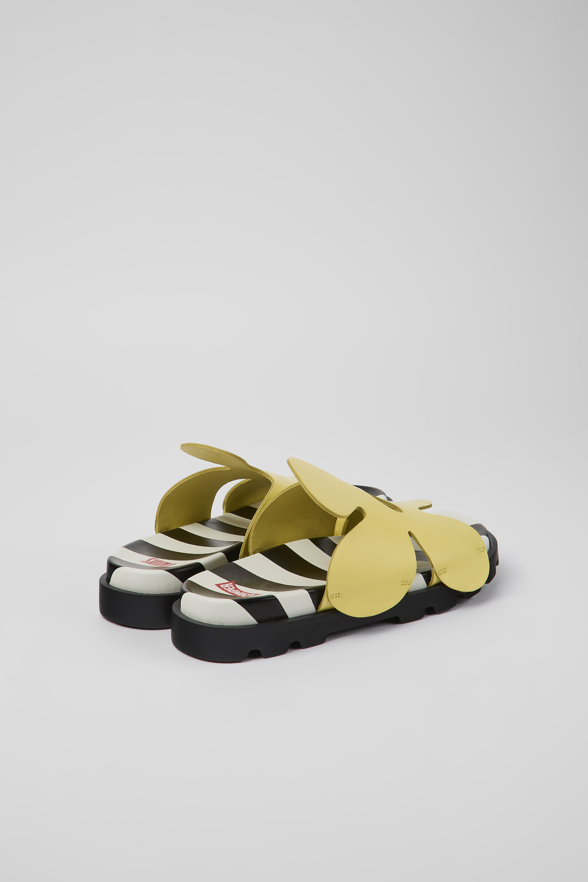Twins - Yellow leather sandals for women