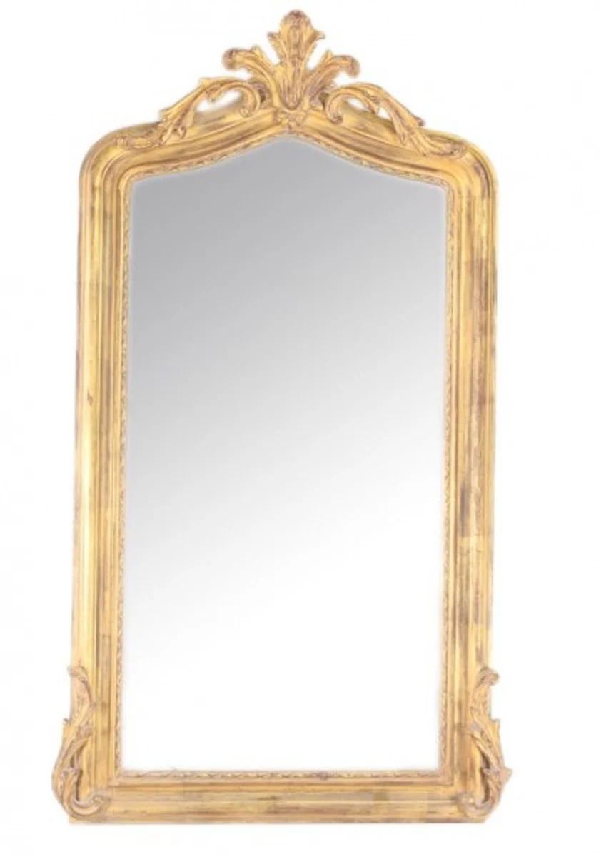 Casa Padrino luxury Baroque wall mirror Gold 150 x 75 cm - solid and heavy - Golden Mirror
