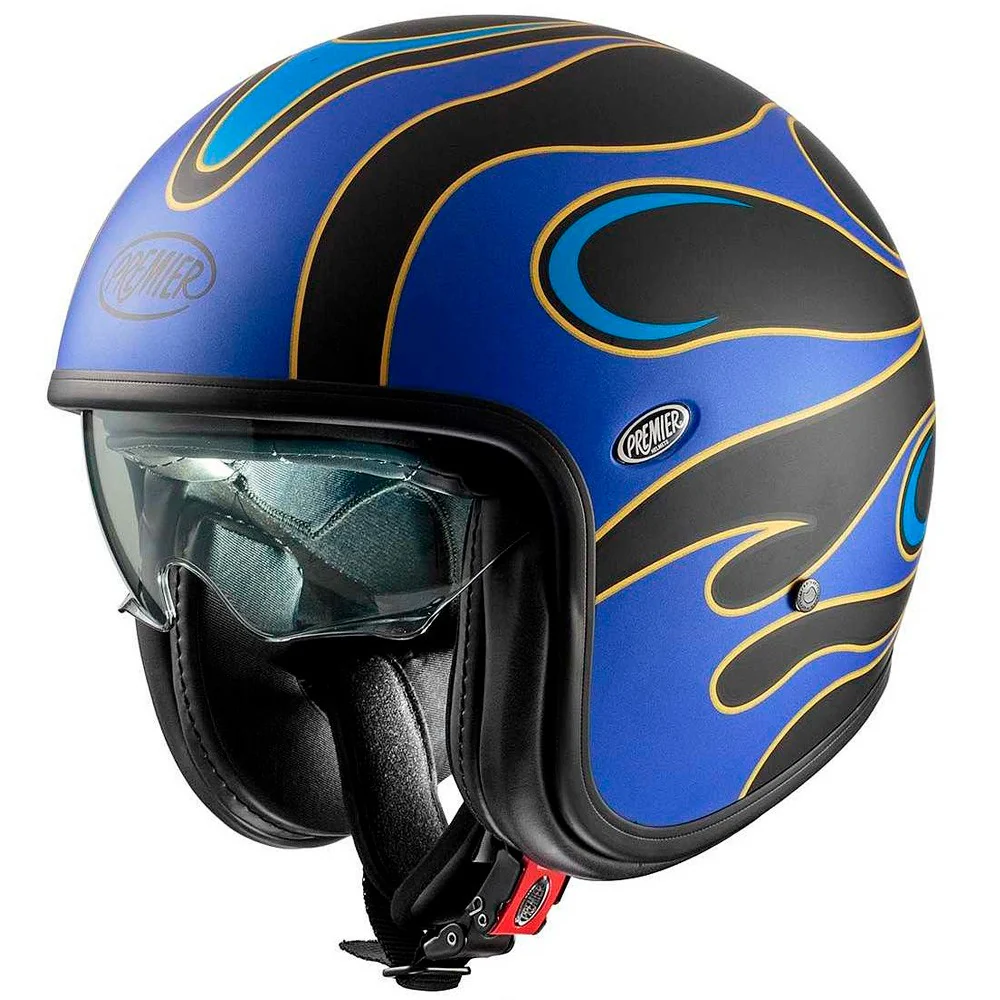 CASCO JET PREMIER VINTAGE FR 12 AZUL / NEGRO