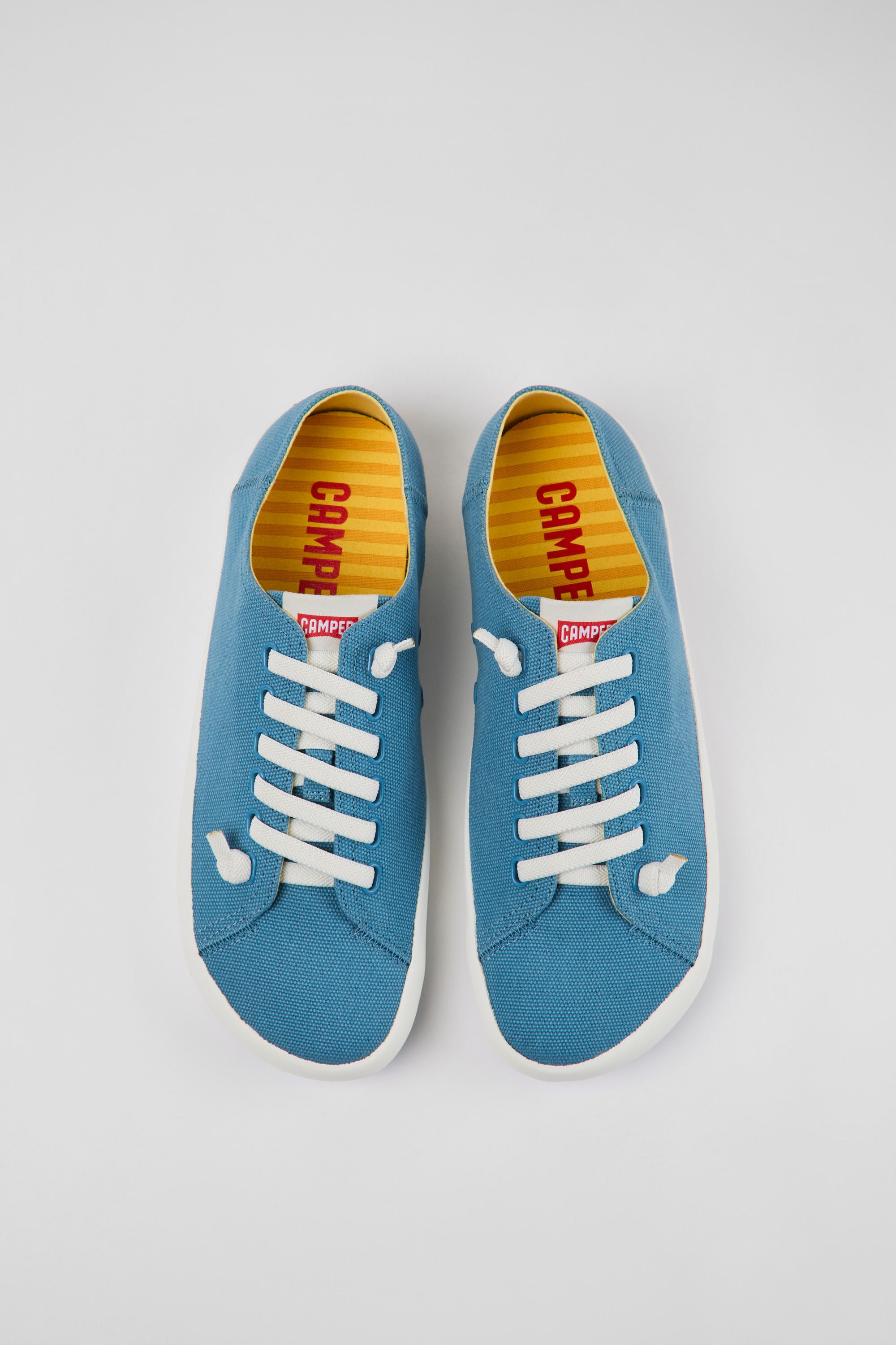 Peu Rambla - Blue textile sneakers for men