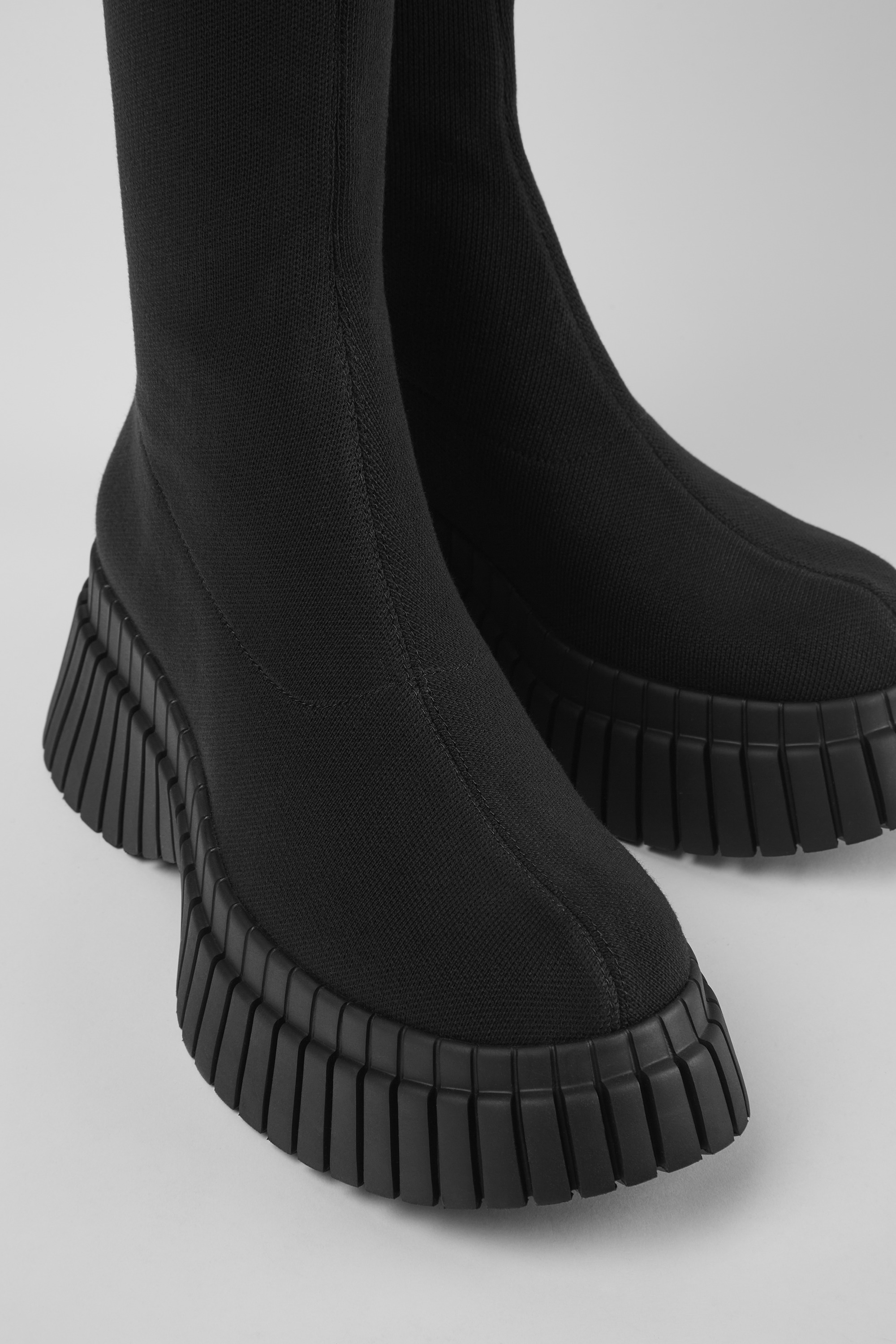 BCN - Black textile boots for women