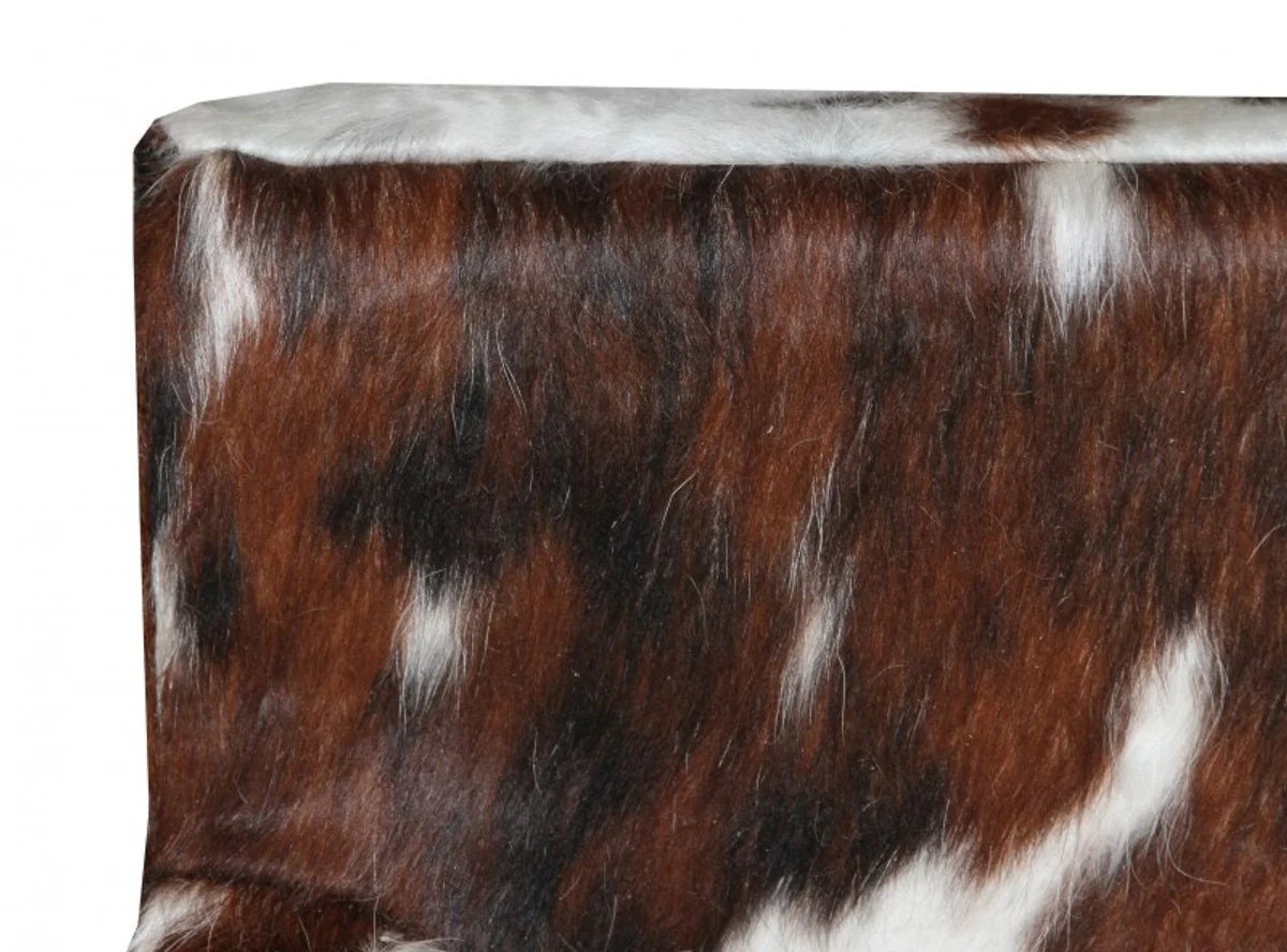 Casa Padrino designer eat room chair with armrests modef 35 Cowhide - Hotel Furniture - Beech - real fur