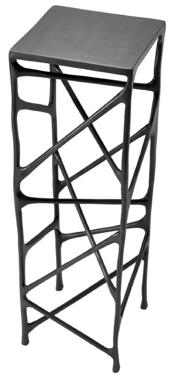 Casa Padrino columna decorativa de lujo 33,5 x 33,5 x A. 100 cm - Columna cuadrada de aluminio - Columna planta - Columna decorativa salón - Columna decorativa hotel - Muebles de lujo