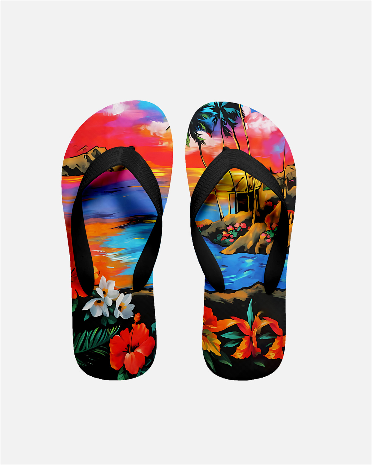 Suitmens Men's Men's Tiki Style Hawaiian Vacation Print Three-Piece Set 036