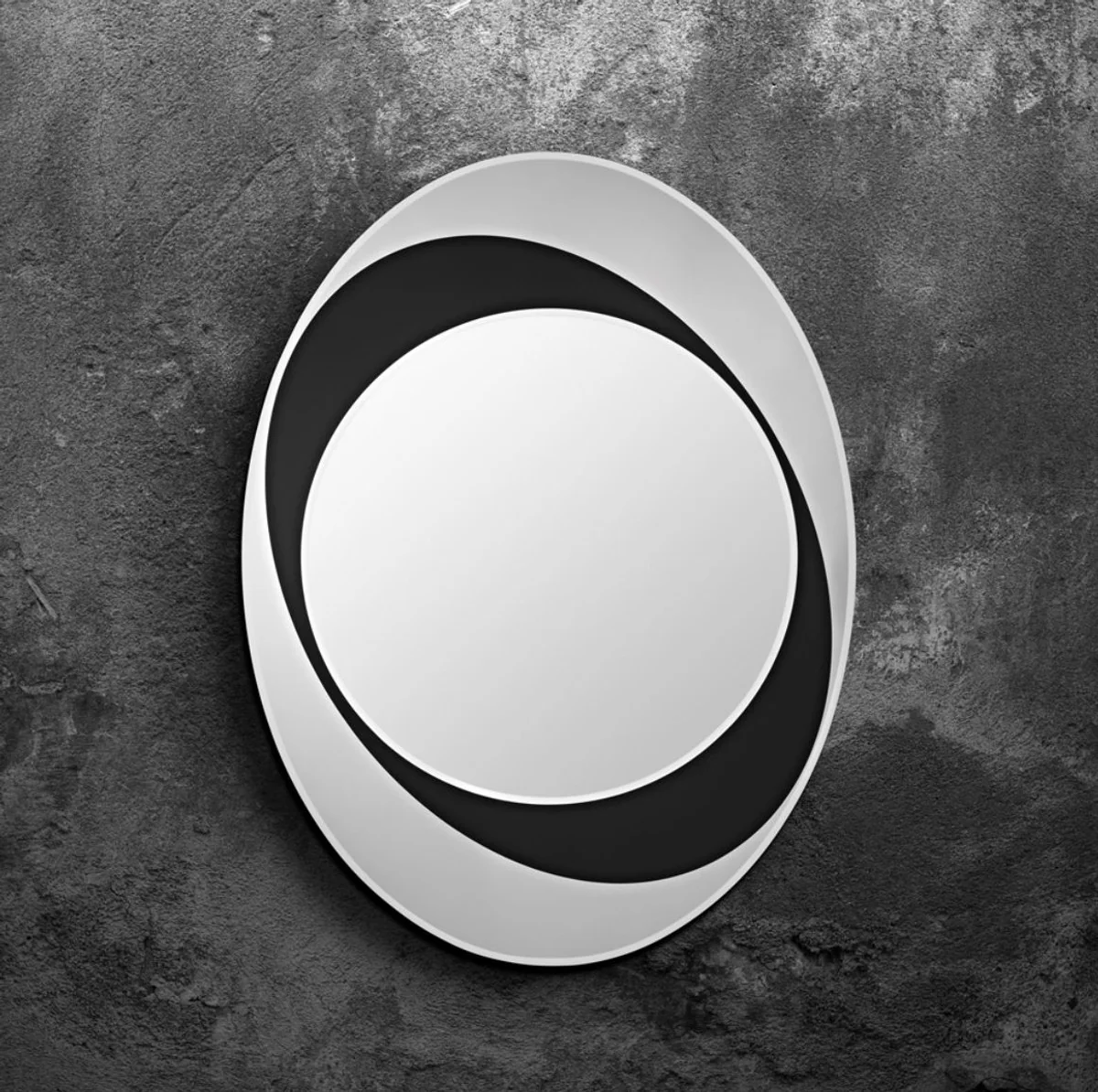 Casa Padrino espejo de dise?o negro / blanco 83 x H. 110 cm - Colecci¨®n de Lujo