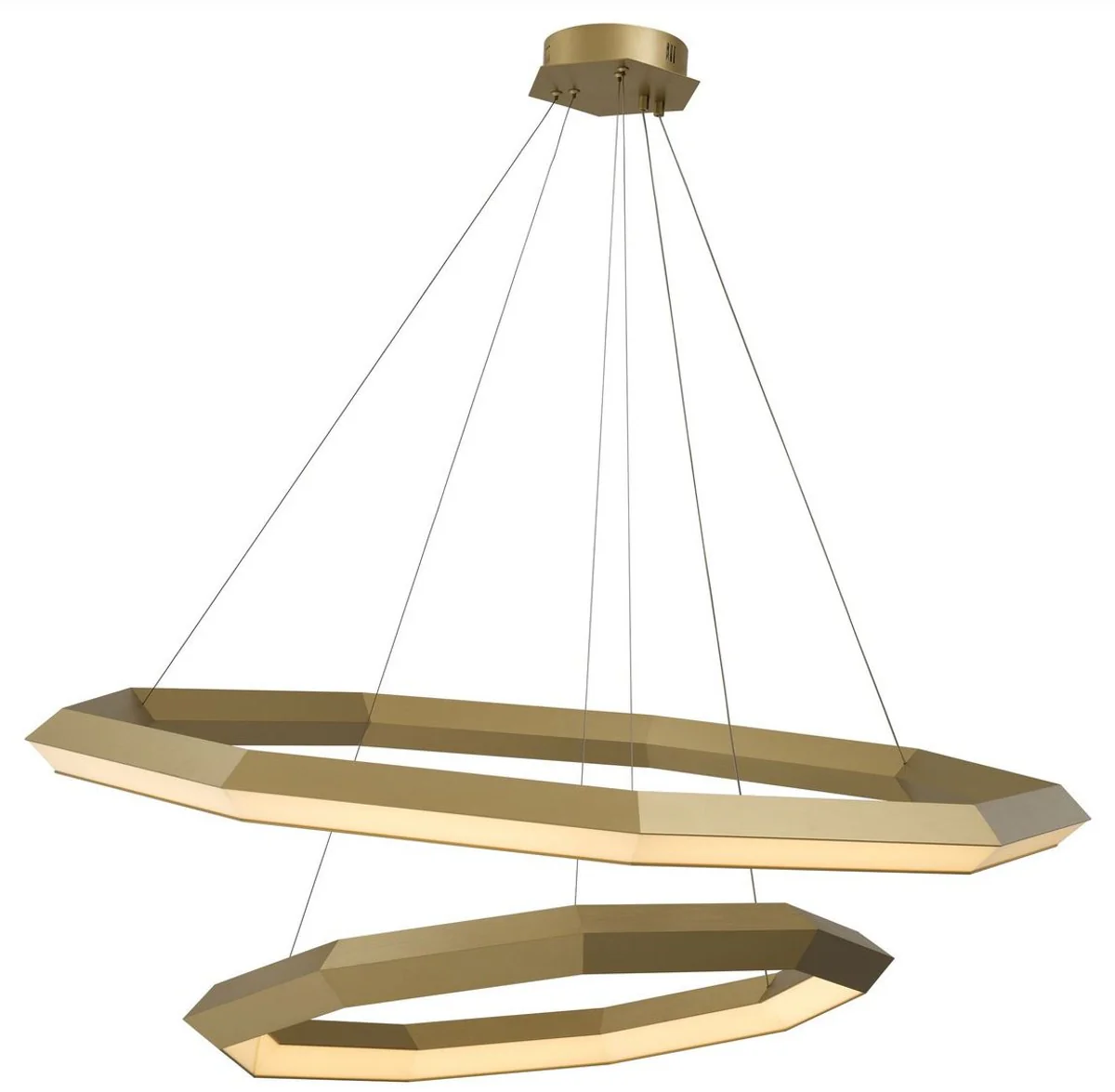 Casa Padrino araña de luces de lujo latón antiguo Ø 120 x H. 245 cm - Calidad de Lujo