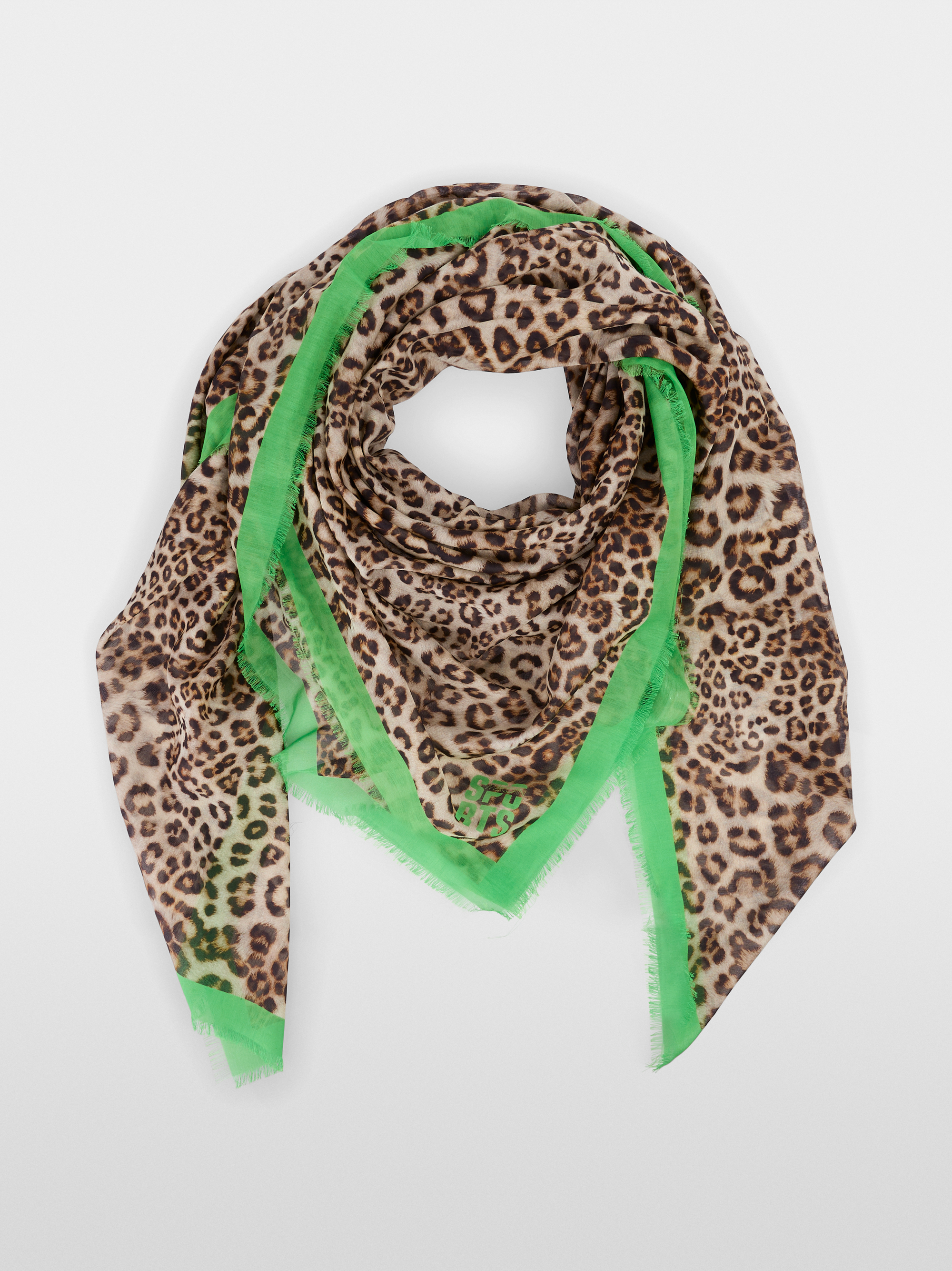 Marc-Cain Lightweight scarf with leopard print