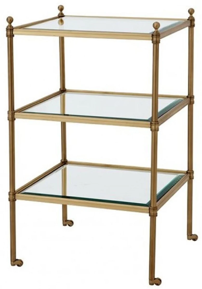 Casa Padrino luxury art deco designer brass side table 42 x 42 x H. 71 cm - Luxury Side Table