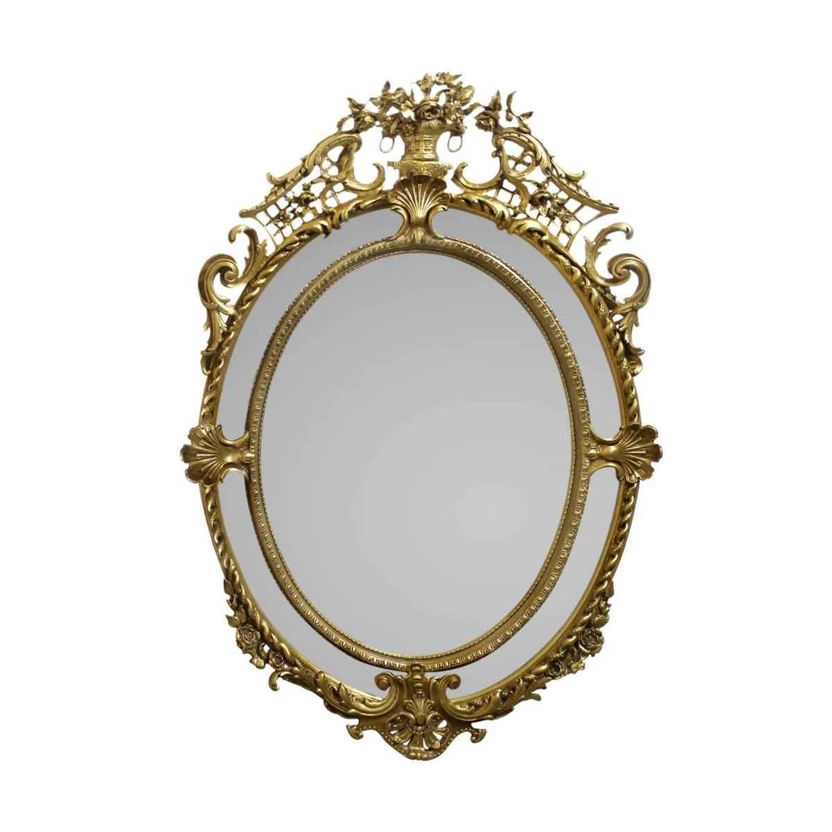Casa Padrino Luxury Baroque Mirror 85 x H. 115 cm - Noble & Sumptuous