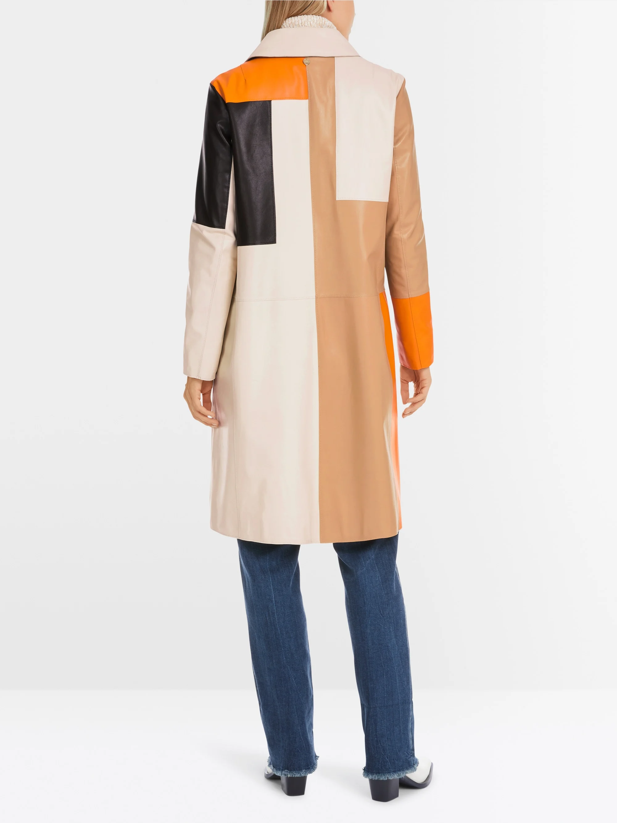 Marc-Cain Patch-look nappa leather coat