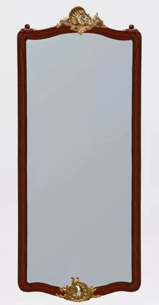 Casa Padrino espejo barroco de lujo marr¨®n oscuro / oro antiguo - Magn¨ªfico espejo de pared de estilo barroco - Espejo de armario - Espejo de sal¨®n - Accesorios de decoraci¨®n barroco