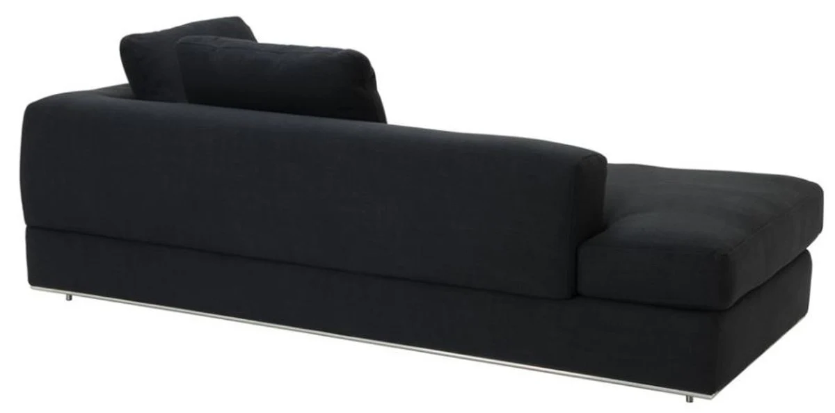 Sofá de diseño Casa Padrino negro lado derecho 231 x 101 x 85 cm H. - muebles de sala de lujo