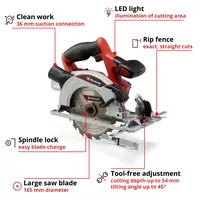 Cordless Circular Saw TE-CS 18/165-1 Li - Solo