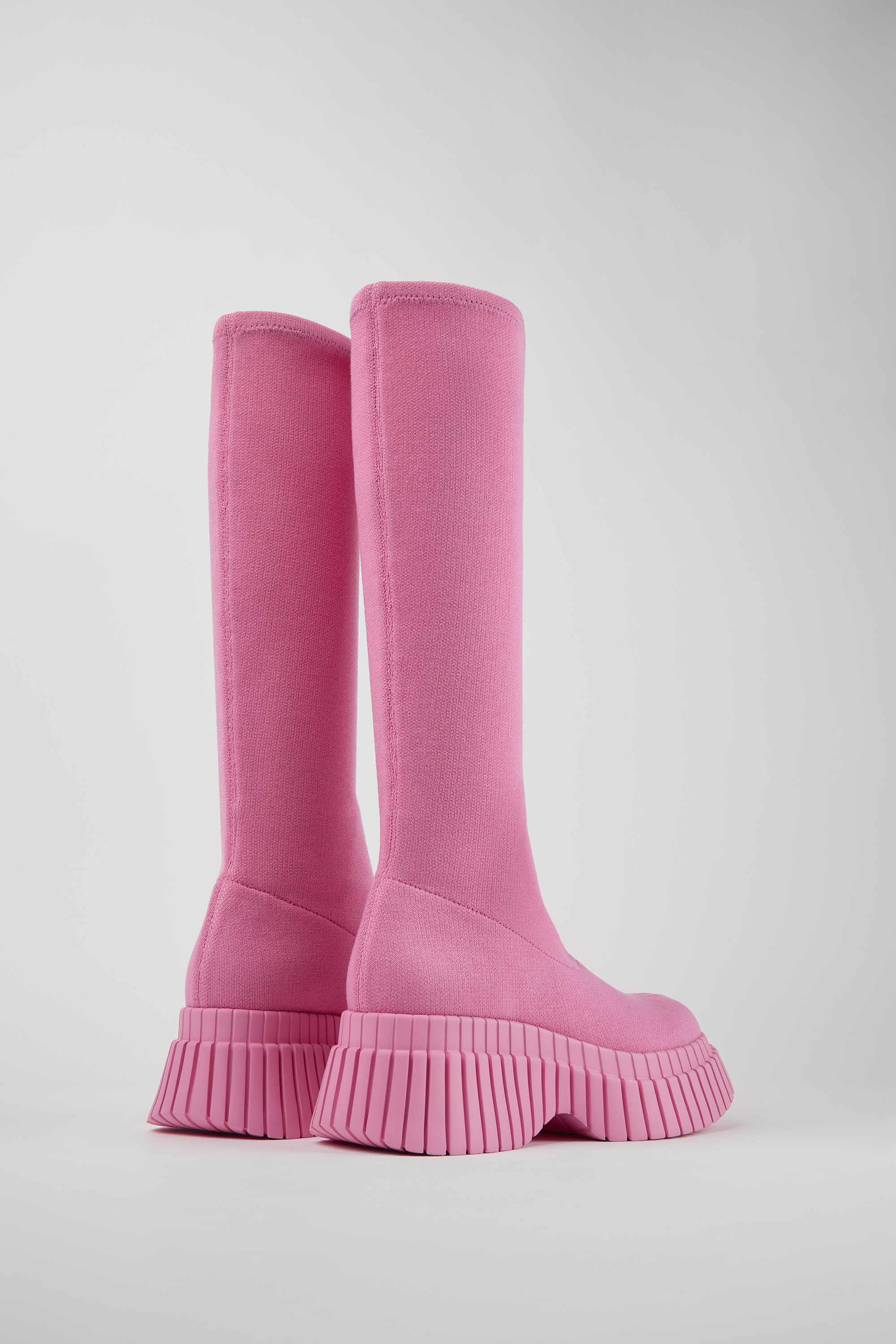 BCN - Pink textile boots for women