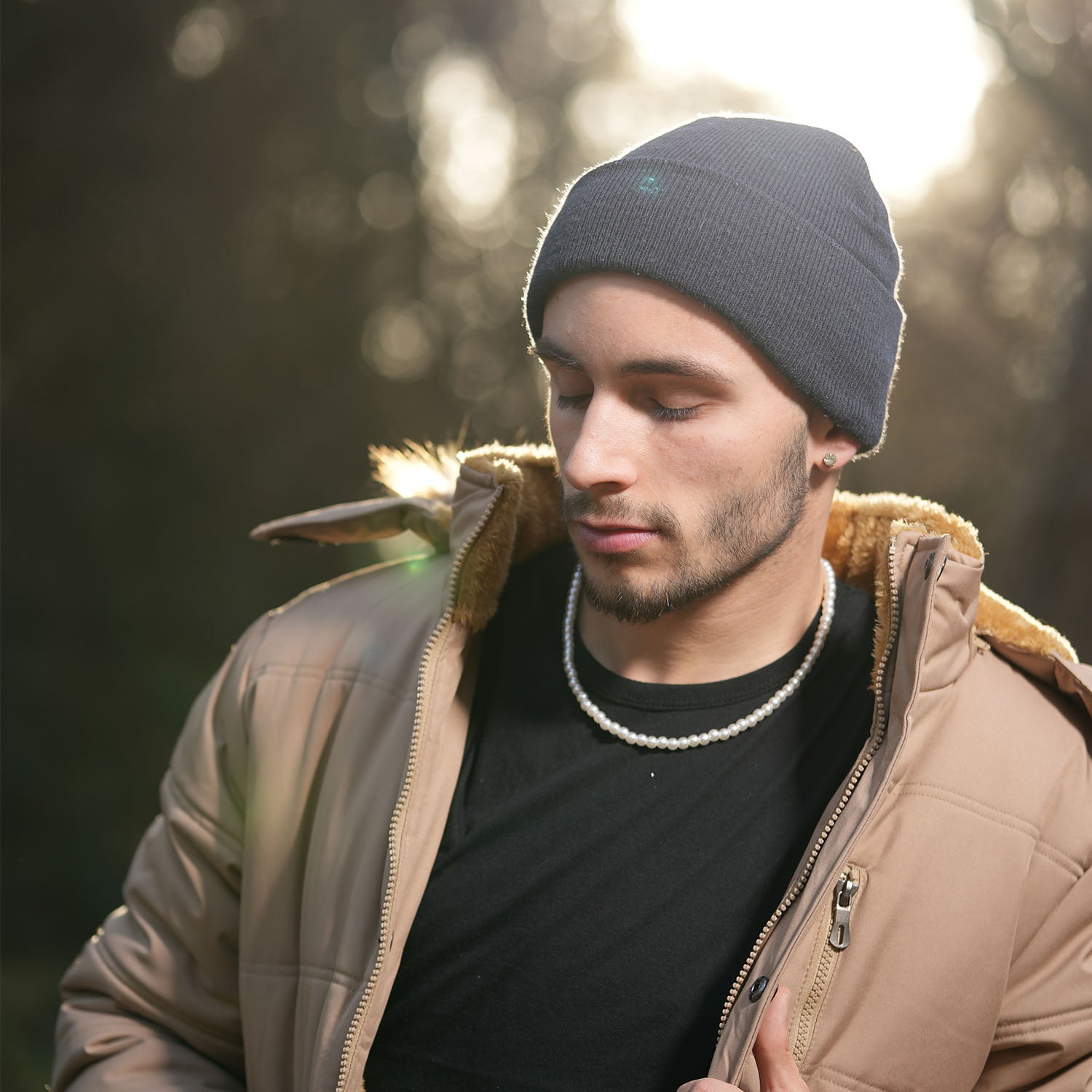 Men's Hooded Winter Coat Puffer Jacket Thicken Warm Fur Down Parka Jacket with Removable Hood